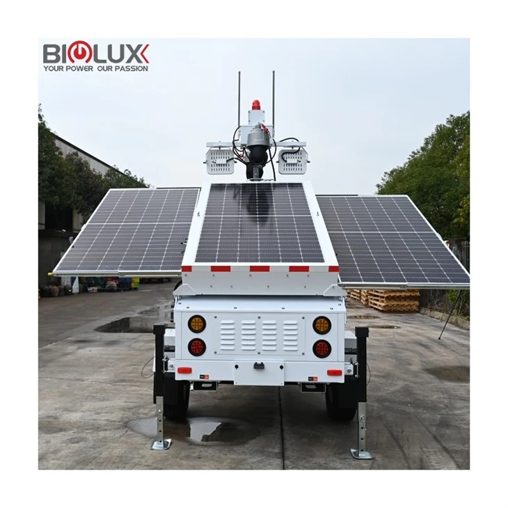 2024 New Design Mobile Solar Surveillance Trailer With Multifunctional Camera