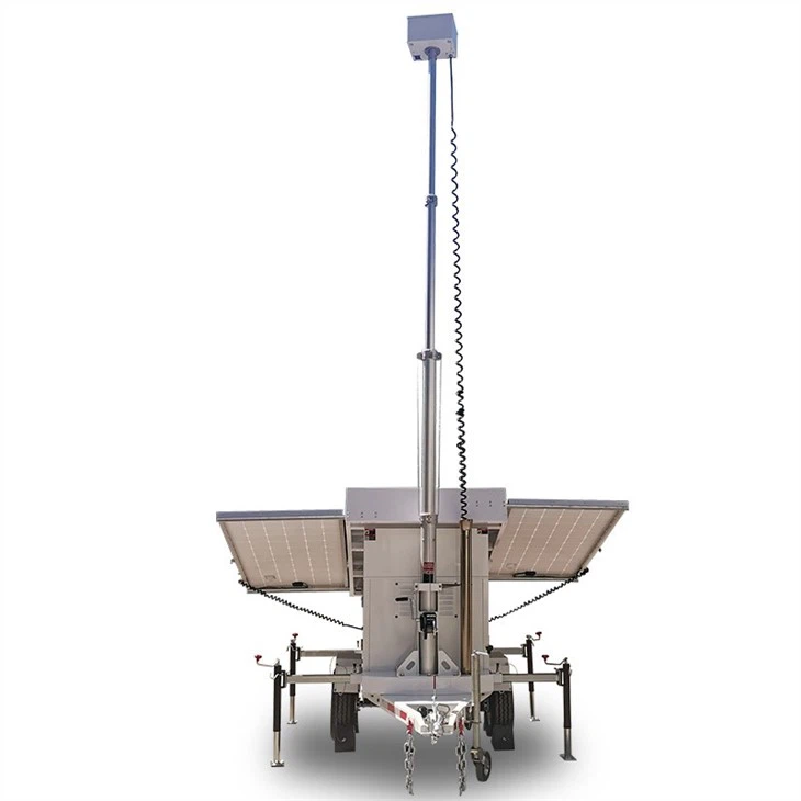 Power Security Mobile Solar Portable Camera Trailer Solar Power Station
