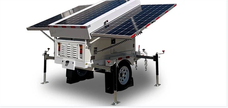 Solar Power Station As Mobile Solar Generator Trailer